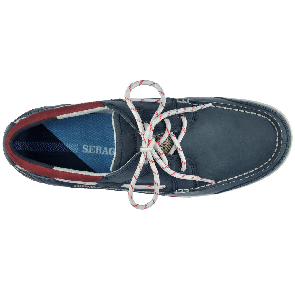 スニーカー SEBAGO Men Sneakers 77131BWWHITE Blue Sebago Leather sneakers - Blue - Men | 77131BWWHITE | thebs.com