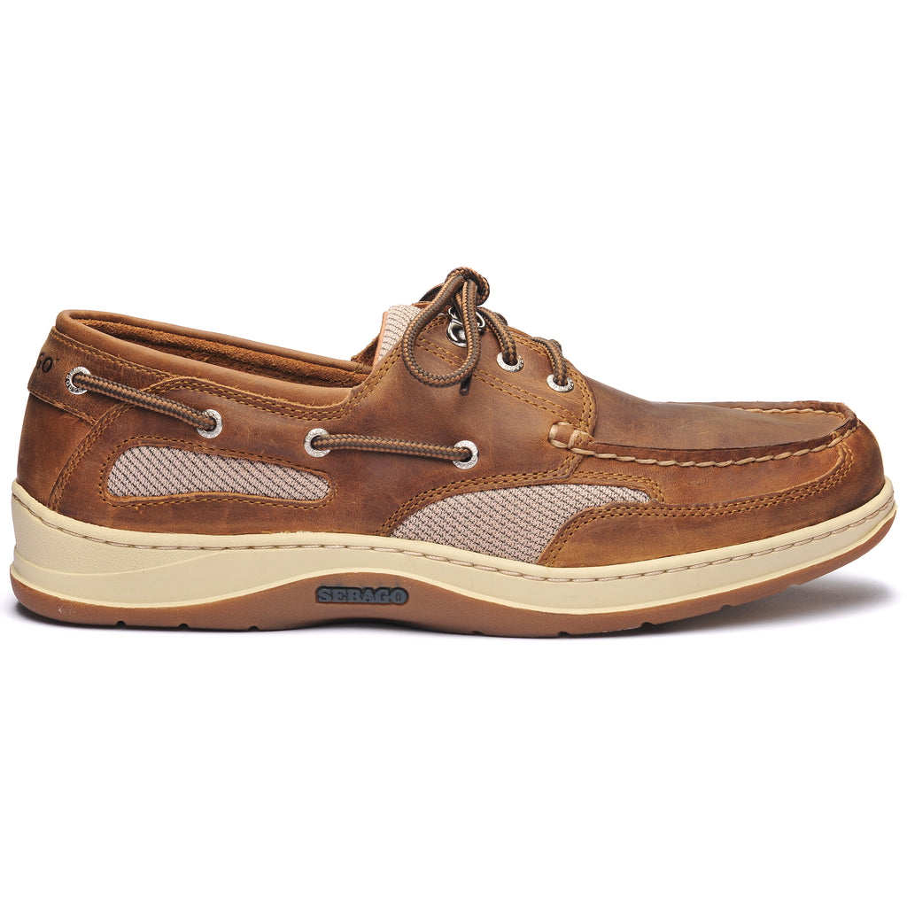 Clovehitch Waxed Men's Boat Shoes Brown Cinnamon
