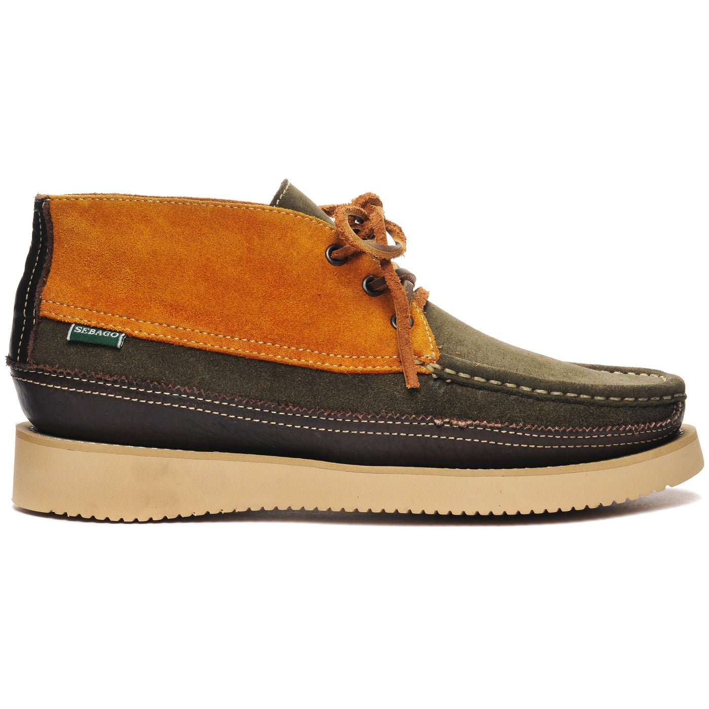 Miwak Suede Canoe Moc - Cognac & Mustard & Dark Green & Dark Brown