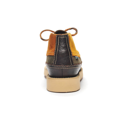 Miwak Suede Canoe Moc - Cognac & Mustard & Dark Green & Dark Brown