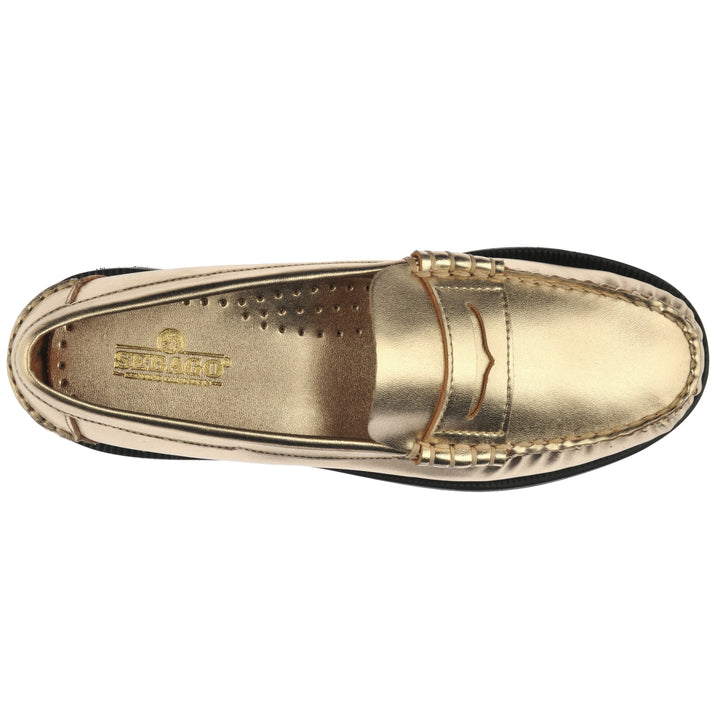 Sebago Dan Men’s Gold Leather Penny Loafers limited edition MET GALA size 10 Dan Met Woman - Gold – Sebago-USA main image 4