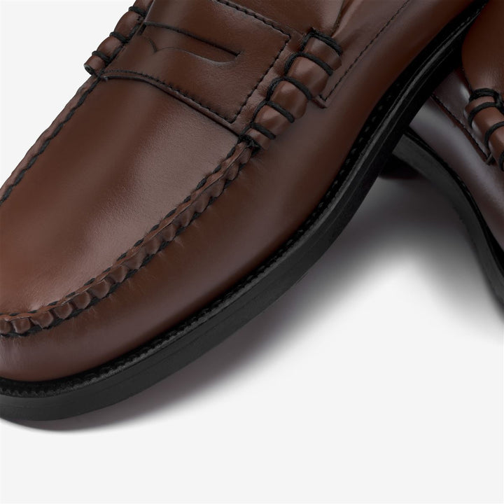 Sebago Penny Loafers Mens Size 12D Brown Leather Slip On Classic Shoes Crest Men main image 2