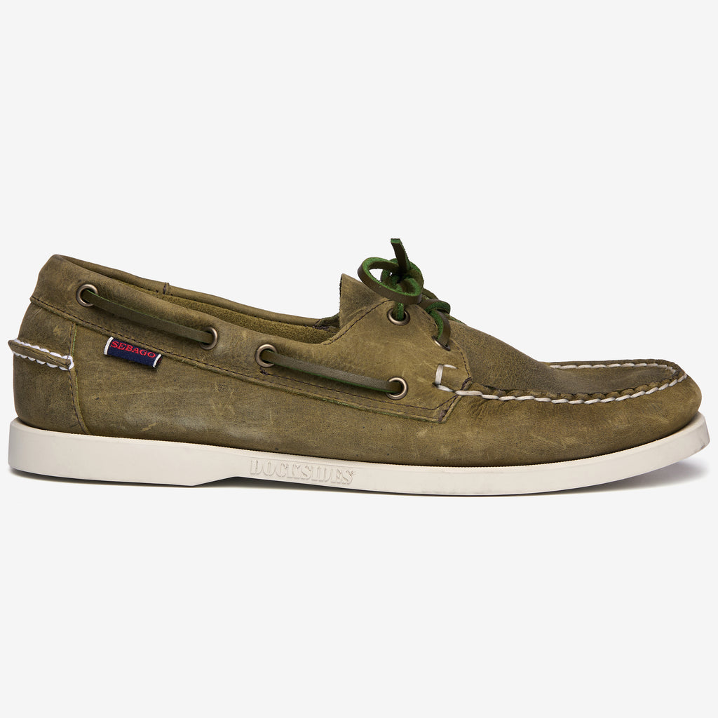 Docksides Portland Crazy H - Green Military – Sebago-USA