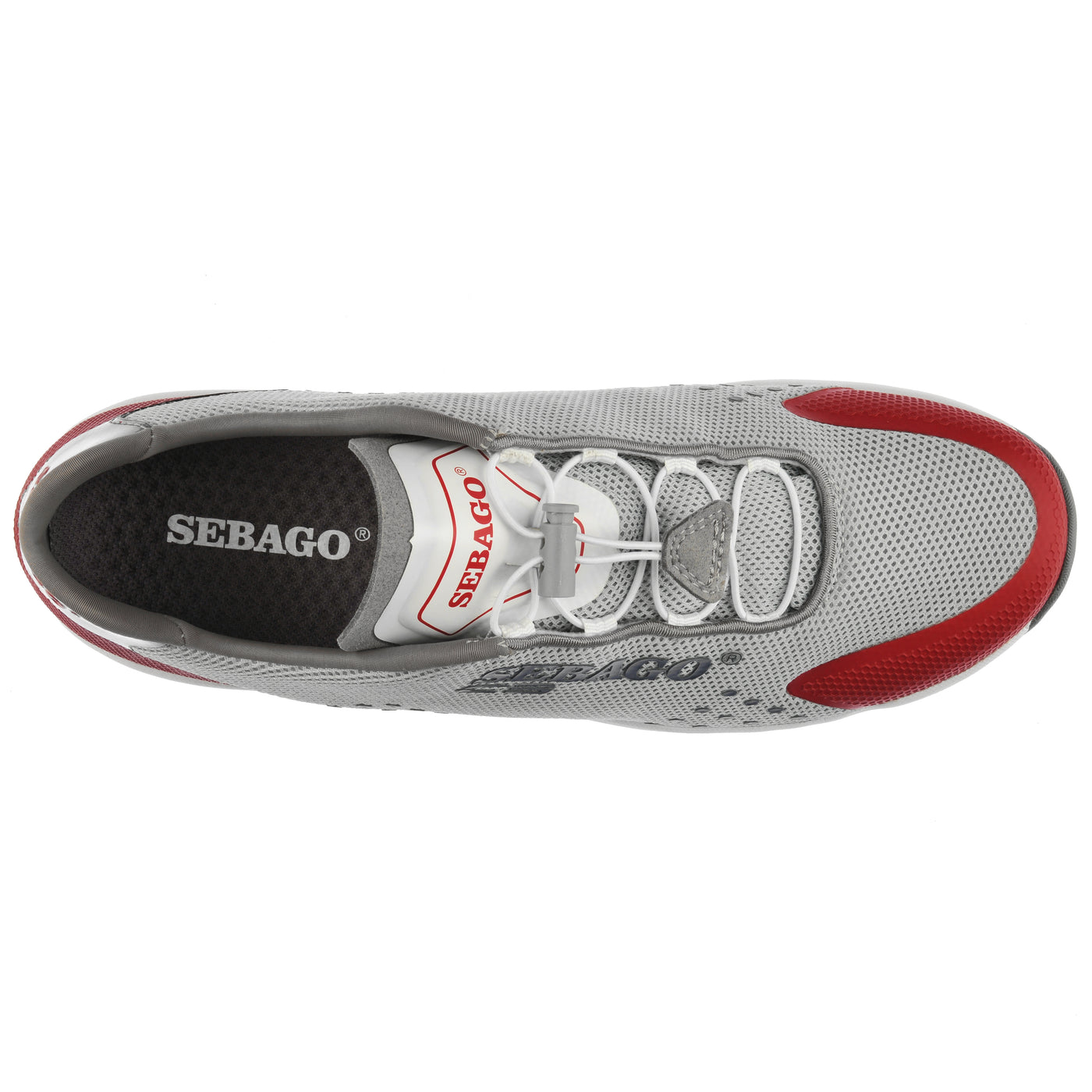 Men's Sneakers | Sebago | Marine | Cyphon Jia Ren | Light Gray & Red | Top View
